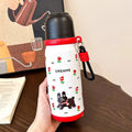 Axyaa Cute Cat Stainless Steel Tumbler with Straw - 500ml Thermal Cup