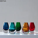 Axyaa Glass Vase Set for Desk Decor and Floral Arrangements