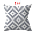 Axyaa 18" Sliver Grey Geometry Striped Pillowcase Home Decor Pillow Cover