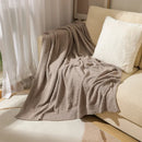 Axyaa Ins Velvet Thread Knit Blanket - Soft Solid Color Home Decor