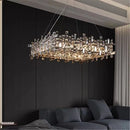 Axyaa Luxury Crystal Chandelier for Modern Living and Dining Spaces