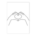 Axyaa Couple Love Kiss Line Drawing Wall Art Canvas Painting Nordic Posters