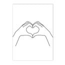 Axyaa Couple Love Kiss Line Drawing Wall Art Canvas Painting Nordic Posters