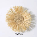 Axyaa Nordic Rattan Wall Basket Decor - Hanging Ornament and Crafted Wall Frame