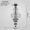 Axyaa Black Acrylic LED Pendant Chandelier | Modern Minimalist Line Design Indoor Lighting