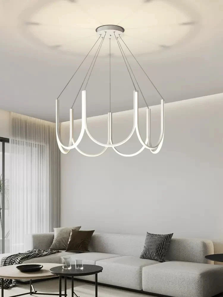 Axyaa Nordic Minimalism LED Chandelier Aluminium Pendant Light for Living Room