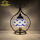 Axyaa Mosaic Glass Table Lamp LED E14 for Bedroom Living Room Hotel