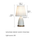 Axyaa Modern Ceramic Table Lamp LED Dimmable Desk Light for Home Bedroom