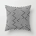 Pink Geometric Pillowcases for Living Room Sofa Decor by Axyaa