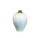 Axyaa Blue Glaze Ceramic Vase - Elegant Home Decor Beauty, Small Bottle Mouth