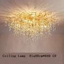 Axyaa Luxury Crystal LED Chandelier for Home Decor Lighting