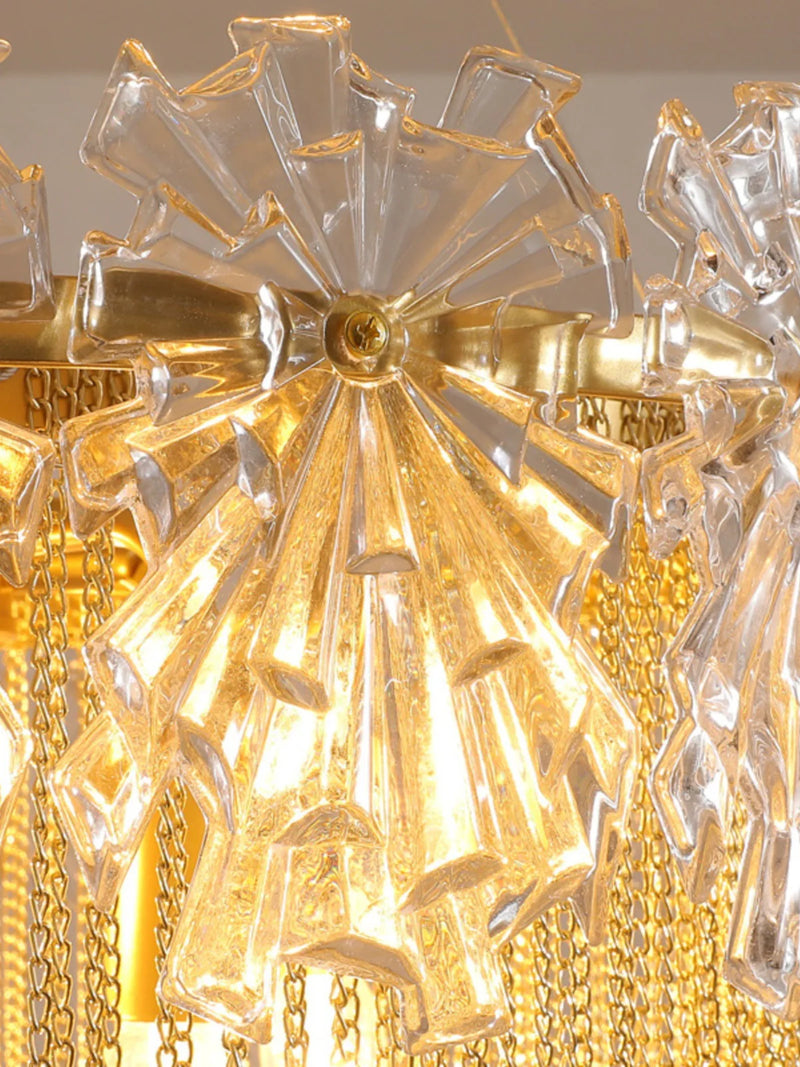 Axyaa Water Drop Tassel Chandelier: Luxury LED Home Decor Fixture