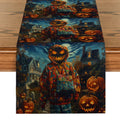 Axyaa Pumpkin Head Candy Figure Table Runner for Farmhouse Decor