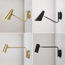 Nordic Copper Adjustable LED Wall Lamp for Bedroom Reading, Axyaa Sconces