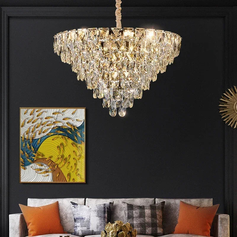 Luxury Crystal Chandeliers Lighting for Home Decor by Axyaa