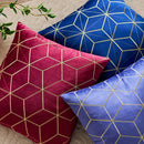 Axyaa Red Jacquard Diamond Geometry Pillow Cover for Festive Home Decor