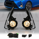 Axyaa Toyota Yaris Vitz Fog Lamp with LED Angel Eyes DRL Turn Signal Chrome Trim