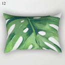 Tropical Green Plant Decor Throw Pillow Cover by Axyaa for Modern Bohemian Style