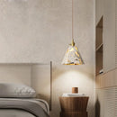 Axyaa Terrazzo Nordic LED Pendant Lamp for Living Room Bedside, Retro Adjustable Gold/Copper Lighting