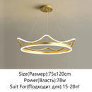 Modern Nordic LED Crown Chandelier by Axyaa - Elegant Lighting Fixture for Dining Room