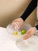 Axyaa Gold Edged Crystal Glass Fruit Plate - 880ml