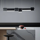 Axyaa Modern Black LED Pendant Lights: Rotatable, for Bar, Office, Bedroom, Living Room