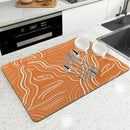 Axyaa Geometric Shapes Kitchen Drying Mat Square Table Decor Mats