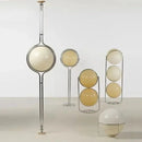 Axyaa Chrome Metal White Acrylic Ball Floor Lamp