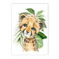 Axyaa Jungle Animal Custom Name Canvas Wall Art for Kids Room