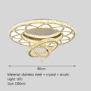 Axyaa Nordic Crystal LED Ceiling Chandelier - Elegant Minimalist Luxury Lighting for Home