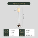 Wabi-sabi Solid Wood Fabric Floor Lamp by Axyaa for Home Decoration