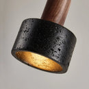 Axyaa Black Travertine Stone LED Wall Lamps for Home Interior Lighting