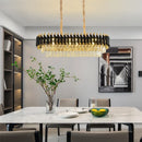 Axyaa Modern Crystal Pendant Chandelier for Luxe Living and Dining Rooms