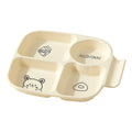 Axyaa Divided Food Plate 4 Compartments Quick Portion Control Stackable Plate