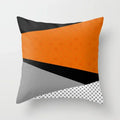 Axyaa Geometric Pattern Print Orange Car Sofa Cushion Cover