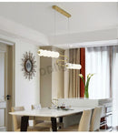 Axyaa Modern Copper LED Chandelier for Living Room, Bedroom, Dining, Kitchen Decor