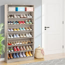 Axyaa 9-Tier Tall Shoe Cabinet, Holds 40-45 Pairs, Heavy Duty Wood Freestanding Storage