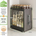 Axyaa Kitchen Pull-out Spice Rack Seasoning Organizer for Countertop Storage