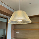 Axyaa Modern Round Glass LED Pendant Chandelier for Bedroom