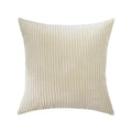 Axyaa Soft Corduroy Cushion Cover Striped Throw Pillow Case for Home Decor