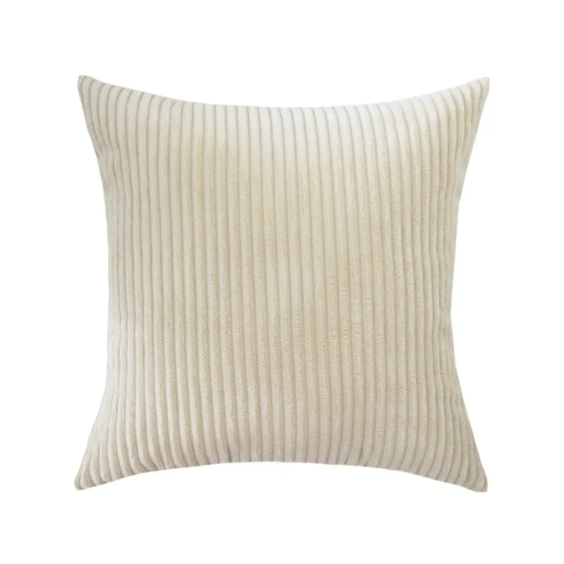 Axyaa Soft Corduroy Cushion Cover Striped Throw Pillow Case for Home Decor