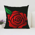 Axyaa Rose Print Pillow Cover - Romantic Home Decor & Gift