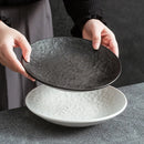 Axyaa Matte Ceramic Stone Pattern Serving Plate Dish Kitchen Tableware
