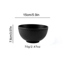 Axyaa Dark Green Wheat Straw Bowls Set - 10Pcs 5.9in Shatter Resistant Tableware Bowls