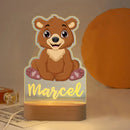 Axyaa Custom Name Children's Animal Night Light - Personalized Acrylic Lamp