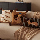 Axyaa Cartoon Puppy Pillow for Living Room Sofa Decoration