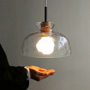 Clear Glass Pendant Light | Axyaa Glass Pendant Lamp for Indoor Decor