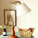 Axyaa Solid Wood Adjustable Table Lamp for Bedroom and Living Room Décor