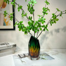 Axyaa Handcrafted Glass Vase in Modern Light Luxury Two-Tone Style
