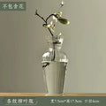 Axyaa Transparent Glass Zen Vase for Living Room Decor and Hydroponic Plants